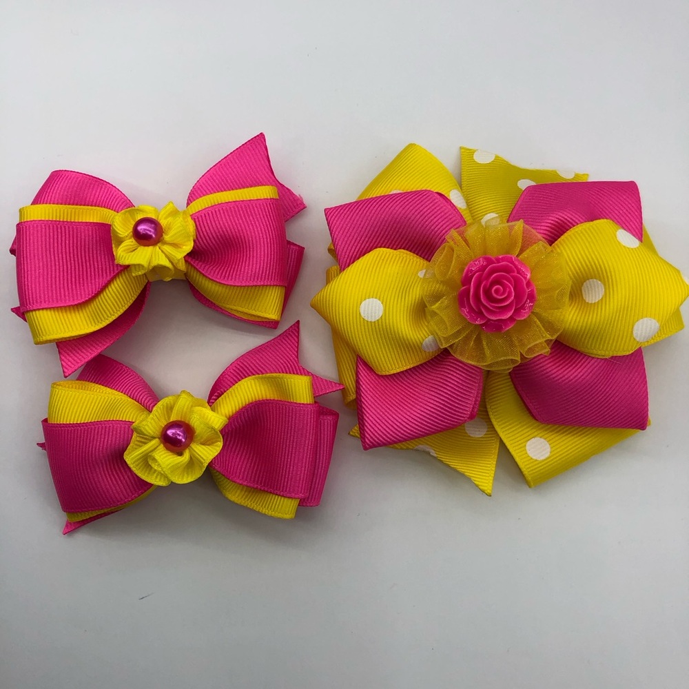 Hair bows (set of three)